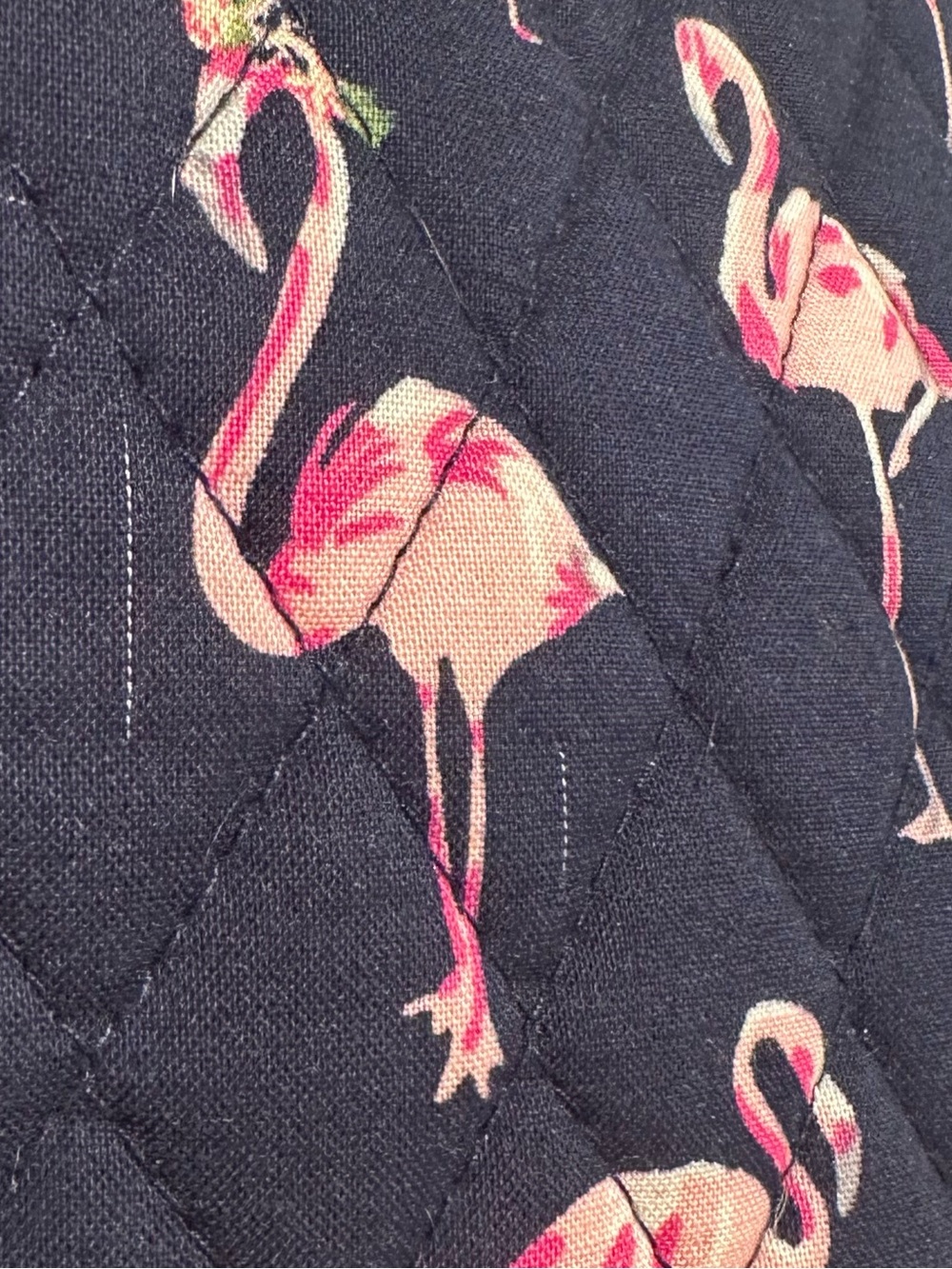 Vera Bradley Laptop Sleeve Case - Flamingo Fiesta 13-14”- Navy & Pink Quilted - Picture 8 of 11